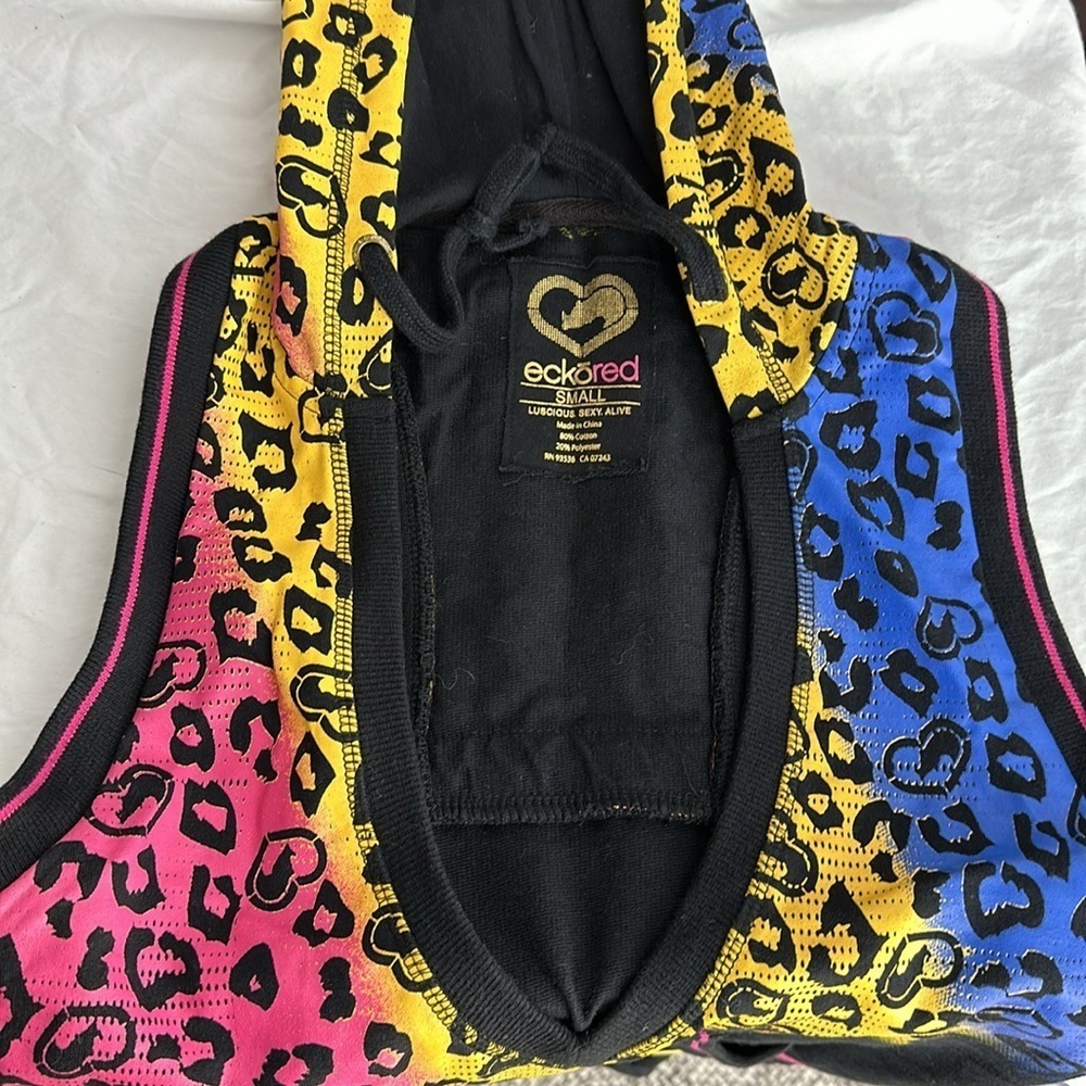 Ecko Red Colorful Funky Cheetah Printed Jumpsuit - Picture 8 of 9